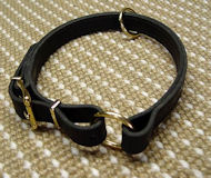 Adjustable Leather Slip Collar w/h solid BRASS Hardware Debordea Adjustable Leather Slip Collar w/h solid BRASS Hardware Debordea