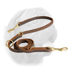 Hand stitched leather leash