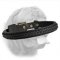 Narrow Braided Two Ply Leather Collar with Fur Protecting Plate