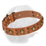 Awesome "Space-Like" Dogue de Bordeaux Leather Collar