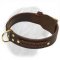 Wide 2 Ply Fur Saving Leather Collar with Braids for Dogue de Bordeaux