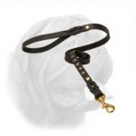 High-Grade Quality Dogue de Bordeaux Leash for Walking and Training with Studs