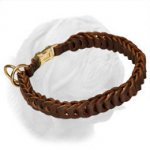 Braided Leather Dogue de Bordeaux Collar