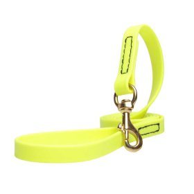 Yellow Waterproof Dogue de Bordeaux Leash Made of Biothane