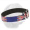 "Union Jack" Dogue de Bordeaux Handpainted Leather Collar