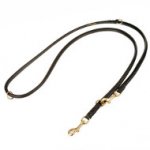 Multimode Leather Round Leash for Excellent Dogue de Bordeaux Control