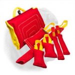 Splendid Set of French Linen Bite Gear for Dogue de Bordeaux Puppy