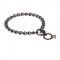 "Fur Protector" Black Stainless Steel Dogue de Bordeaux Choke Collar - 1/6 inch (4 mm) wire diameter