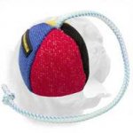 4 1/3 Inches (11 cm) in Diameter French Linen Dog Training Ball on the String - Big