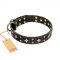 'A La Mode' FDT Artisan Handcrafted Black Leather Dogue de Bordeaux Collar