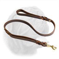 Leather Dogue de Bordeaux Leash With Extra Handle Leather Dogue de Bordeaux Leash With Extra Handle