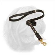 High-Grade Quality Dogue de Bordeaux Leash for Walking and Training with Studs
