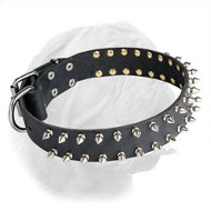 Dogue de Bordeaux Leather Spiked Dog Collar  Dogue de Bordeaux Leather Spiked Dog Collar