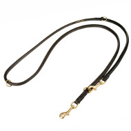 Multimode Leather Round Leash for Excellent Dogue de Bordeaux Control