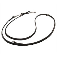 Leather Dogue de Bordeaux Leash with Stainless Steel Snap Hooks