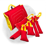 Splendid Set of French Linen Bite Gear for Dogue de Bordeaux Puppy