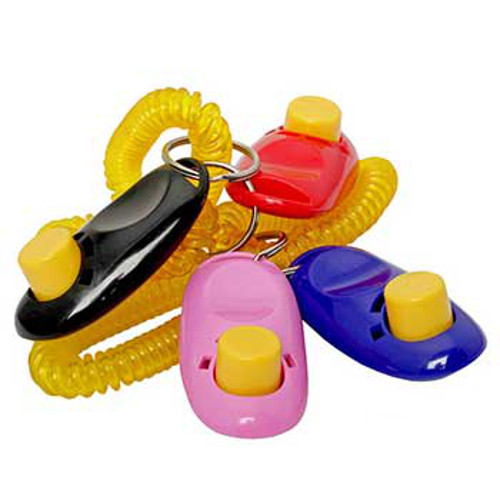 Dog training clickers with plastic coil spring