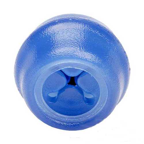 Dogue de Bordeaux rolling rubber toy with inner compartment