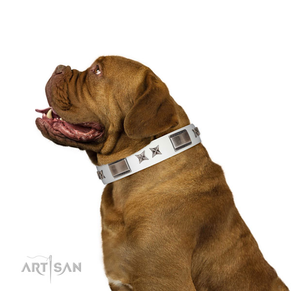 Easy to adjust collar of full grain genuine leather for your handsome canine