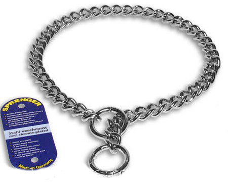 Chrome plated steel chain for dogs