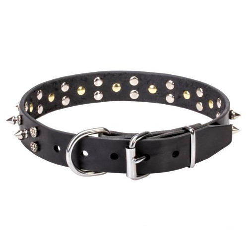 Excellent design genuine leather dog collar