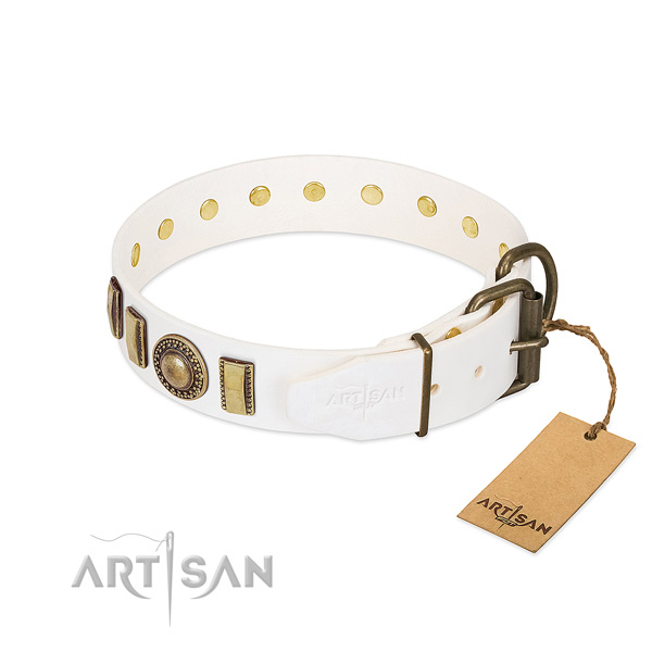 Top rate leather dog collar created for your canine