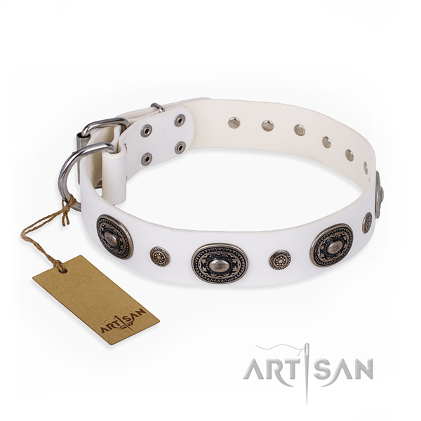Best quality natural genuine leather collar created for your pet