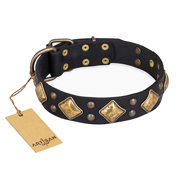 "Fancy-Schmancy" FDT Artisan Studded Leather Dogue de Bordeaux Collar