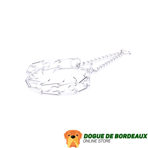 Top notch chrome plated steel prong collar for obedience training