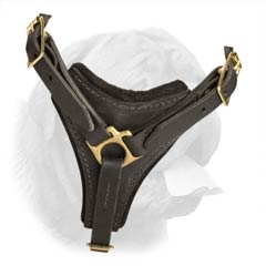 Tracking Dog Harness for Dogue de Bordeaux Breed Made of the Genuine Leather