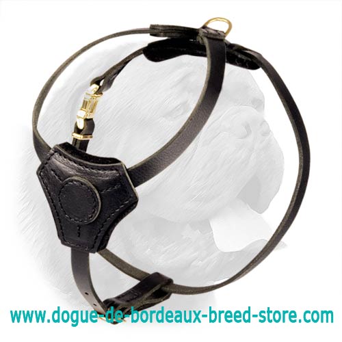 Lightweight Leather Dogue de Bordeaux Harness for Puppies