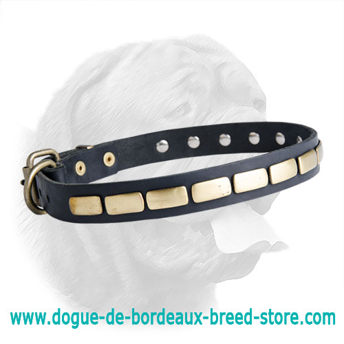 Refined Dogue de Bordeaux Leather Collar - Click Image to Close