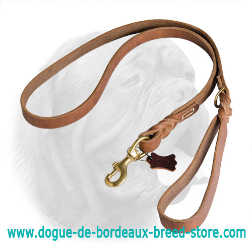 Upgraded Braided Leather Dogue de Bordeaux Leash