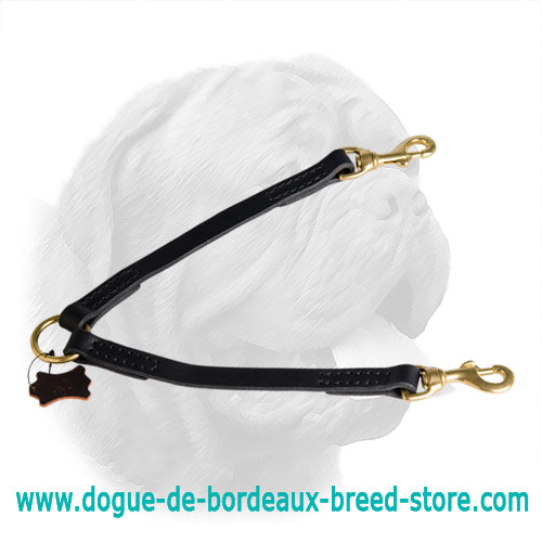 2 Dogs Easy Walking Dogue de Bordeaux Leather Coupler