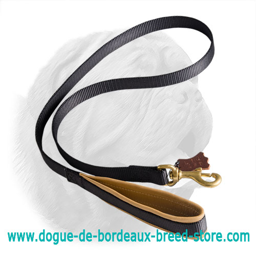 Nylon Dogue de Bordeaux Leash with Support Material on the Handle