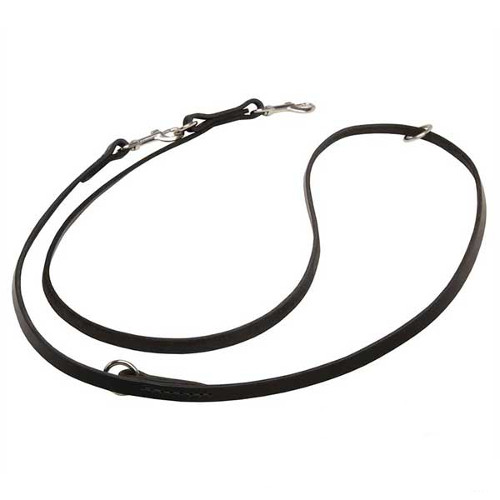 Leather Dogue de Bordeaux Leash with Stainless Steel Snap Hooks