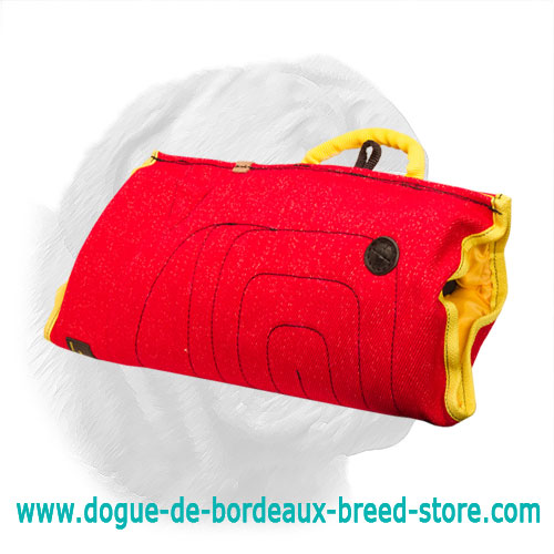French Linen Puppy Bite Sleeve for Dogue de Bordeaux - Click Image to Close