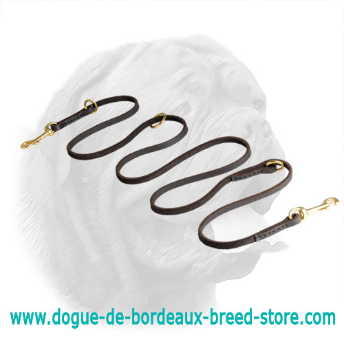 Soft English Leather Dogue de Bordeaux Leash