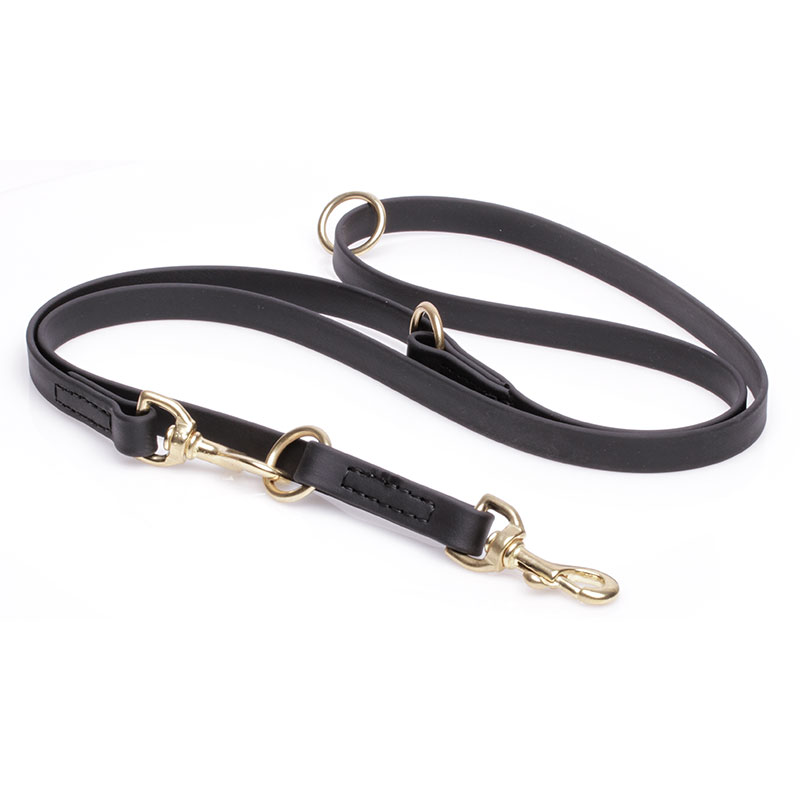 Multipurpose Black Biothane Dogue de Bordeaux Leash for over 7 Different Activities