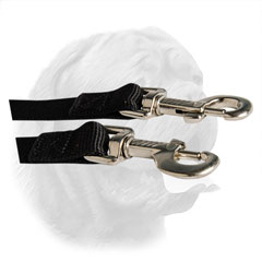 Nickel plated fittings for Dogue de Bordeaux leash