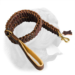 Full grain genuine leather leash