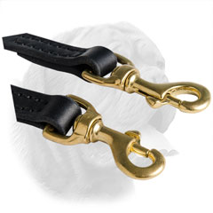 2 trustworthy brass plated polished snap-hooks