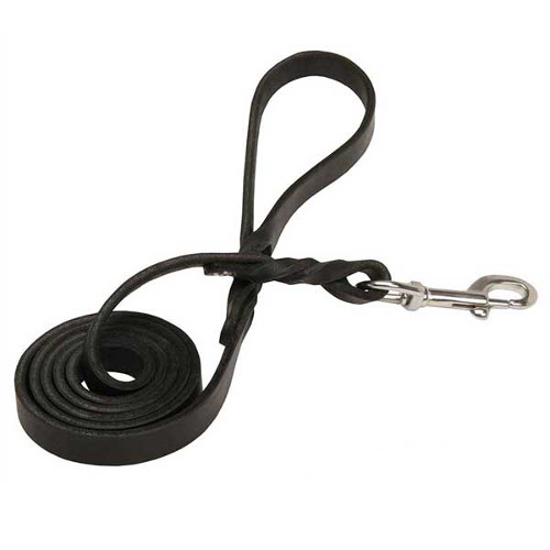 Durable leather Dogue de Bordeaux walking leash