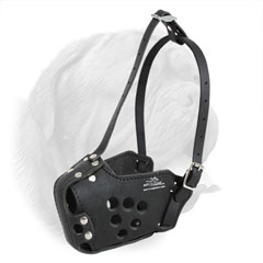Adjustable leather muzzle