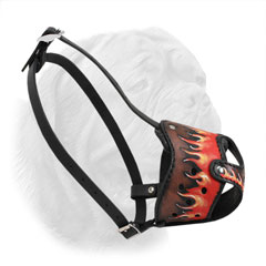 Adjustable leather muzzle